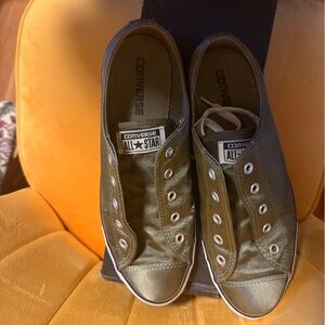 Converse Olive Green Low-Top Sneakers